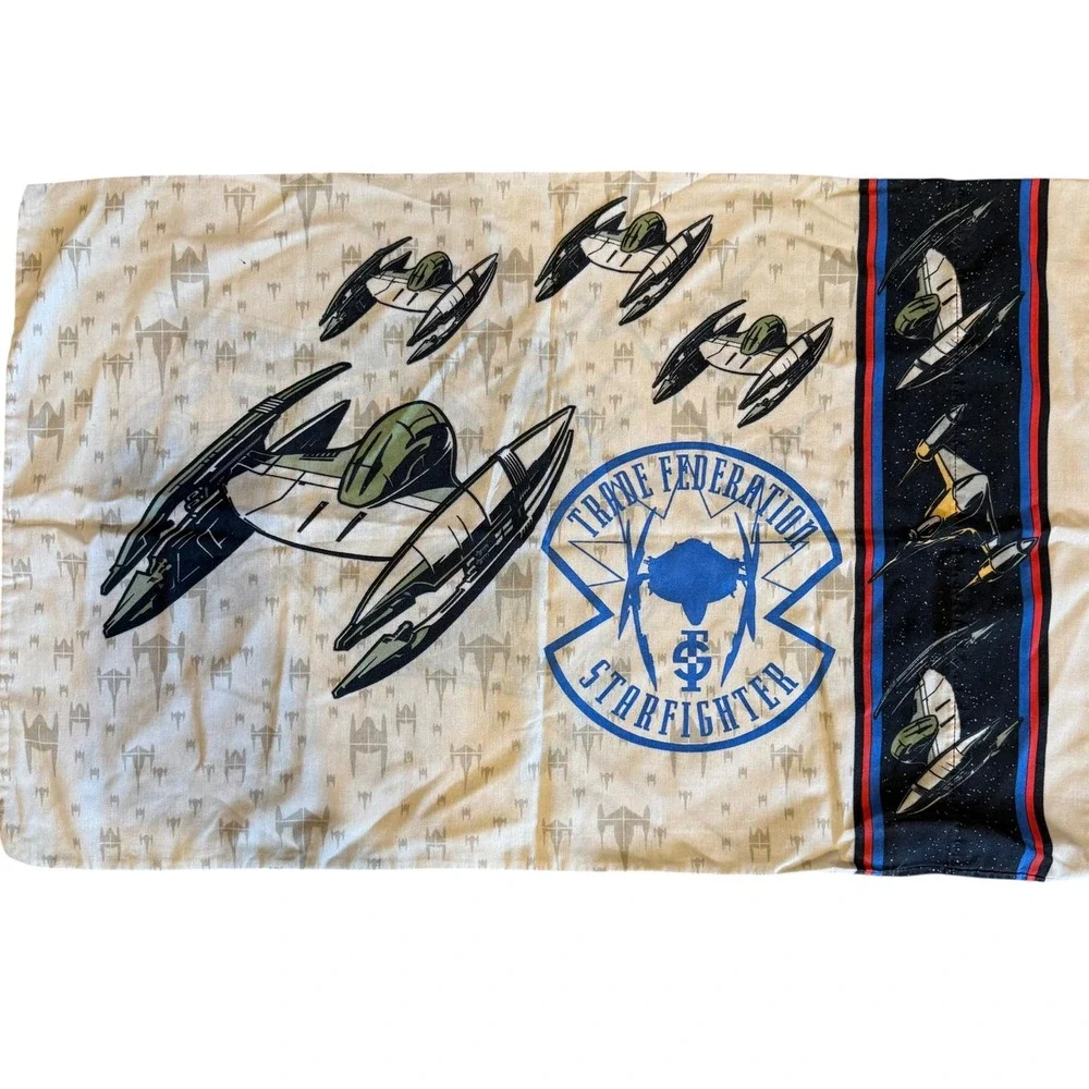 Star Wars Pillowcase Kids Standard Multicolor Naboo Bravo Squadron Starfighter